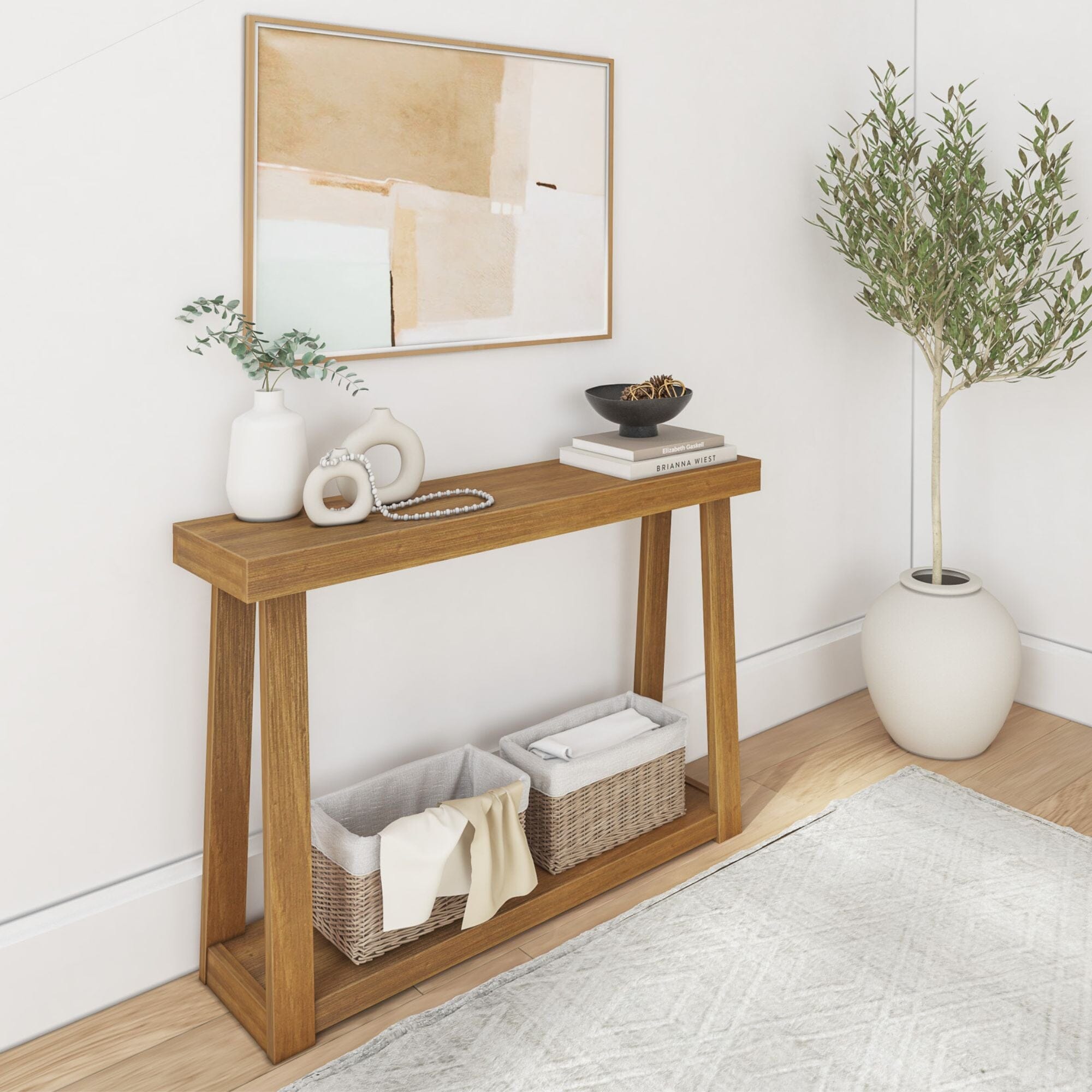 Classic Console Table with Shelf - 46”