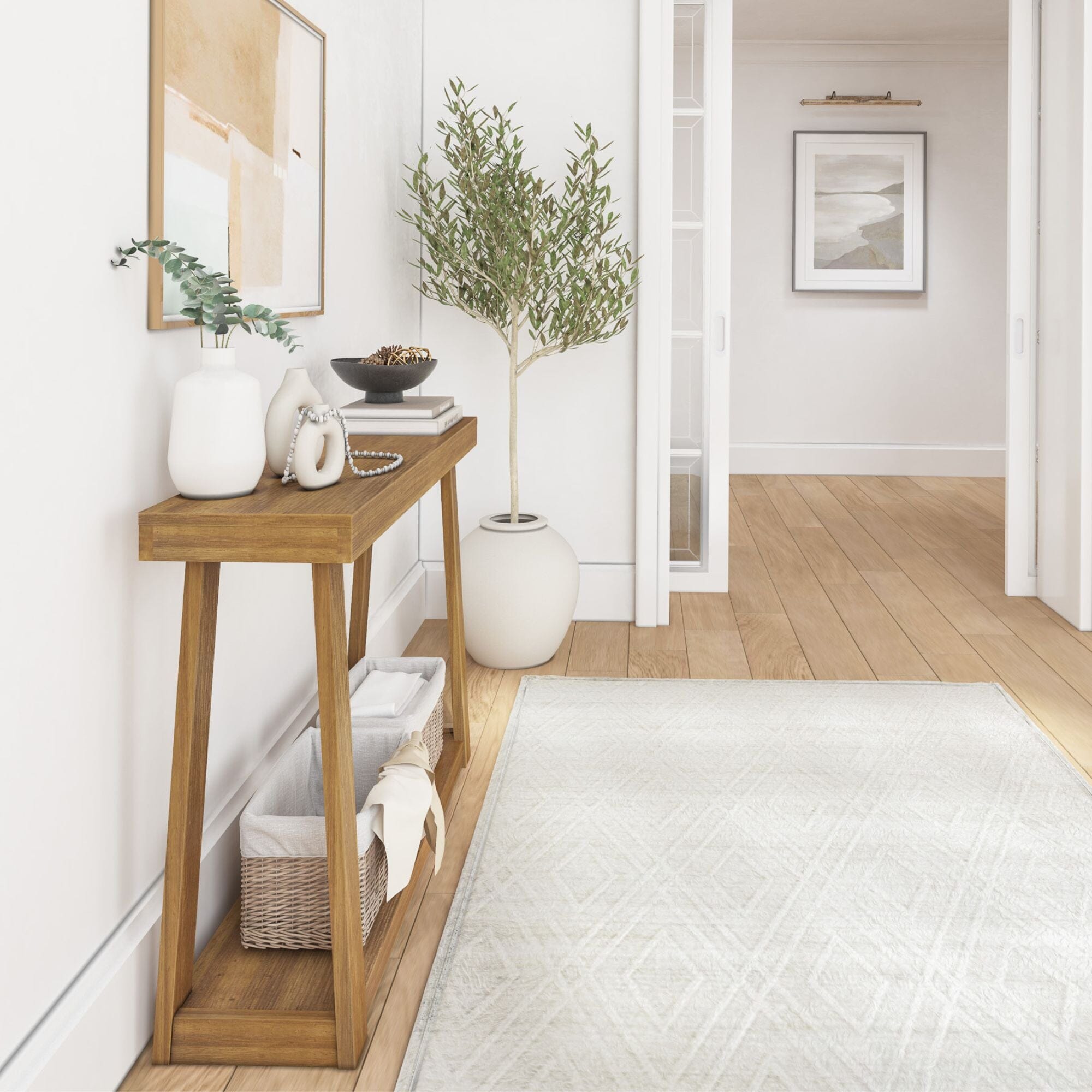 Classic Console Table with Shelf - 46”