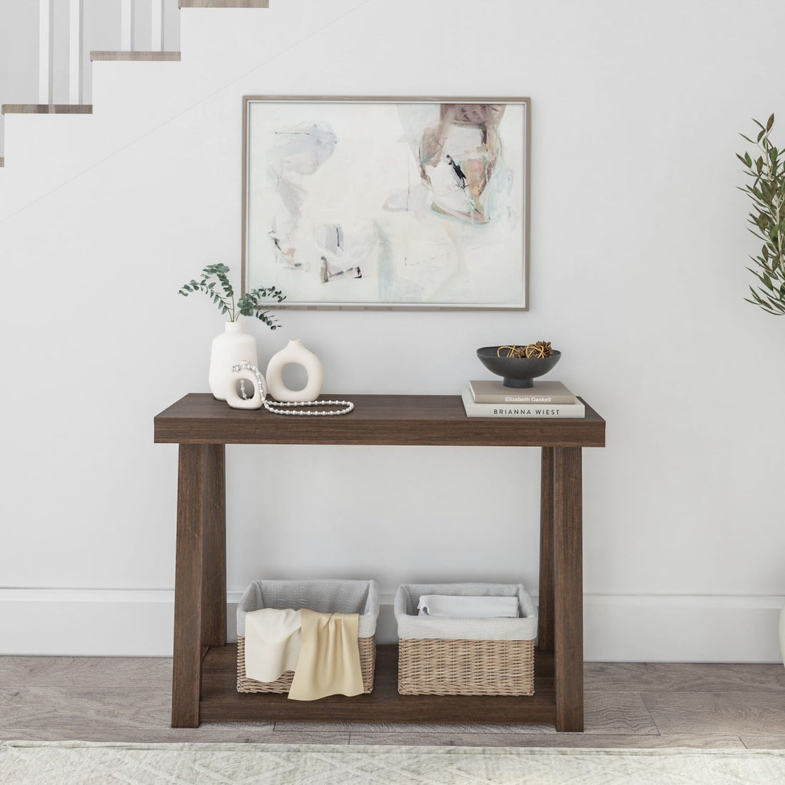 Classic Console Table with Shelf - 46”