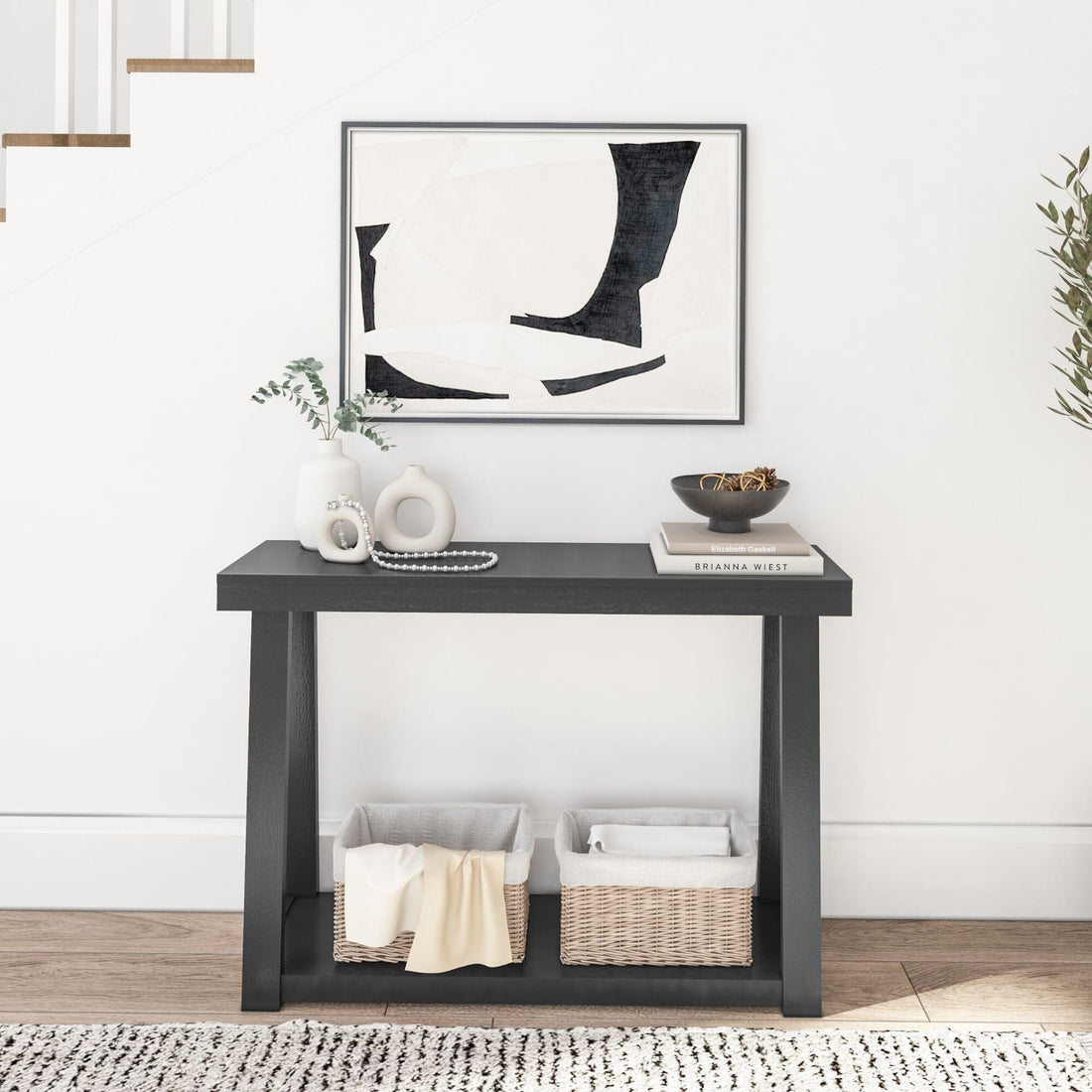 Classic Console Table with Shelf - 46”