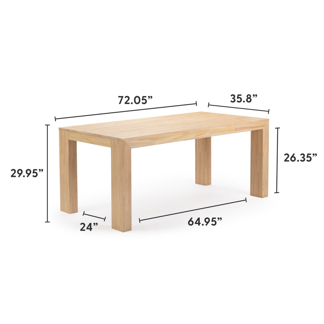 Modern Dining Table - 72'