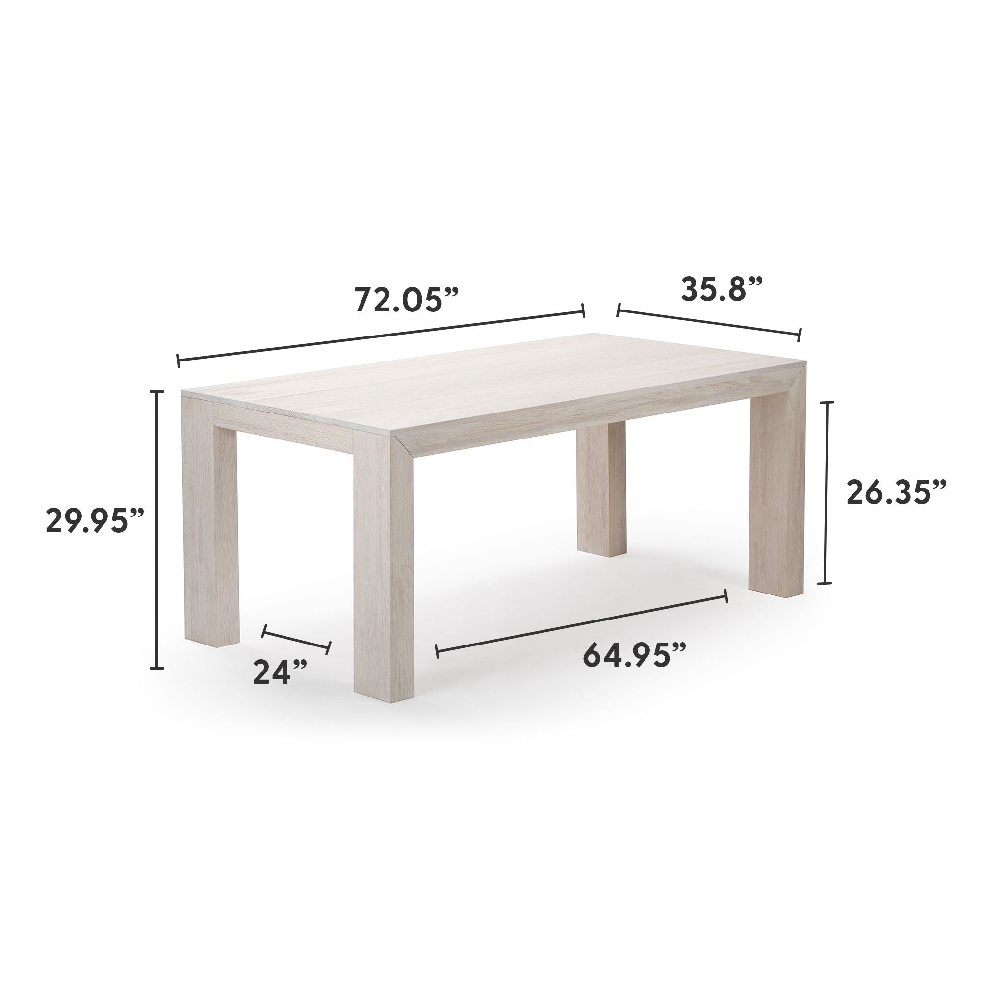 Modern Dining Table - 72'