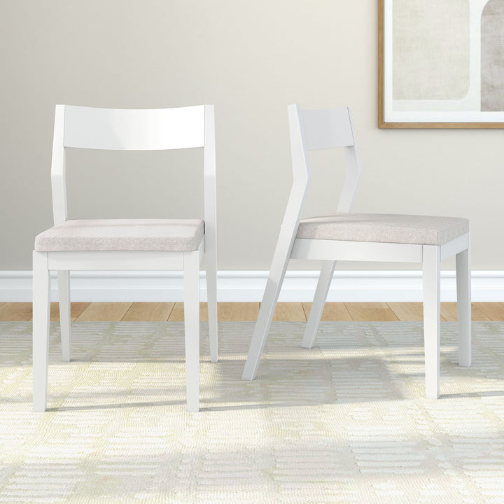 Solid Wood Upholstered Dining Chair (Set of 2)