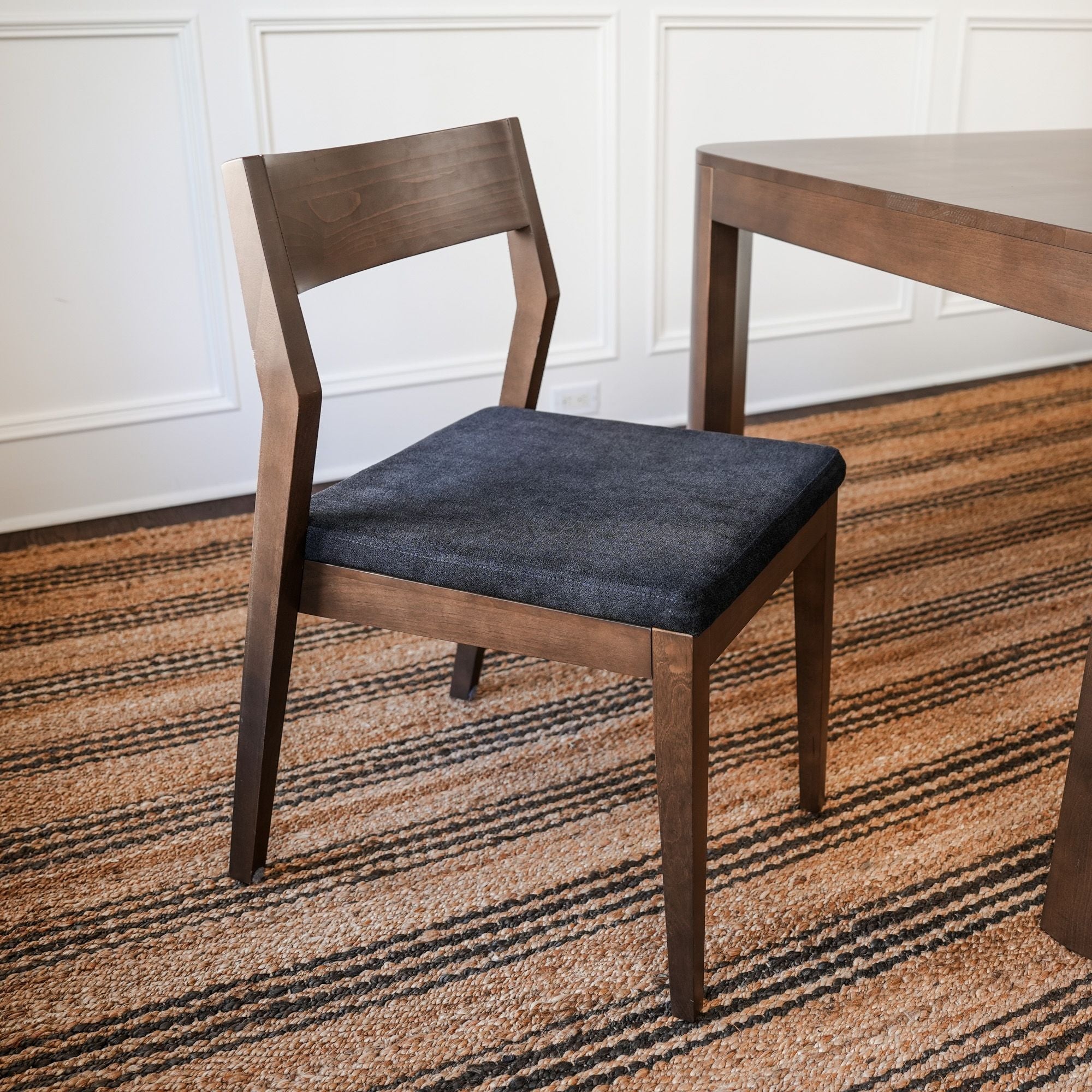 Solid Wood Upholstered Dining Chair (Set of 2)