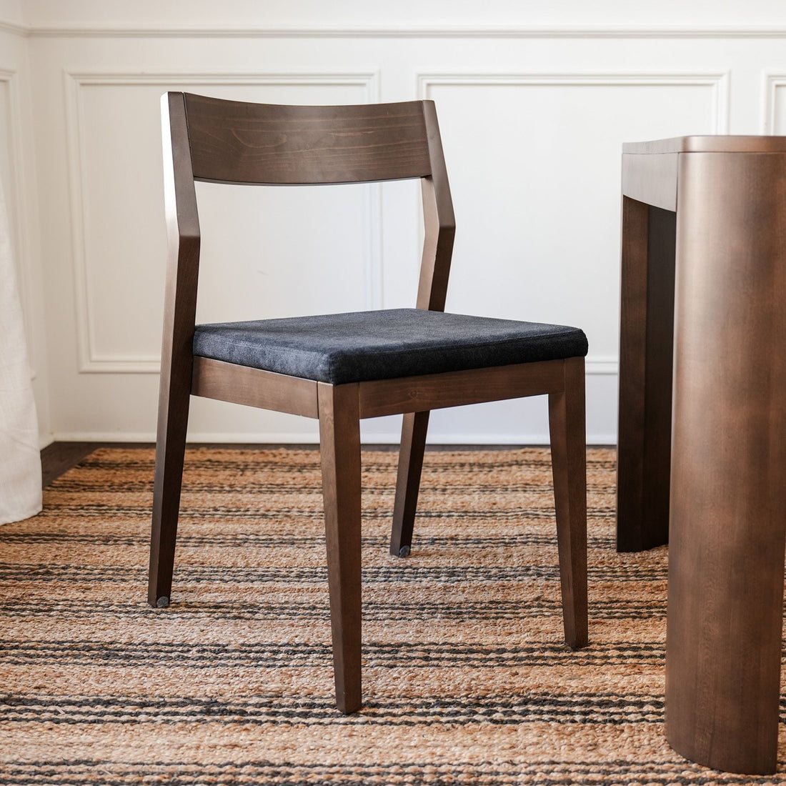 Solid Wood Upholstered Dining Chair (Set of 2)