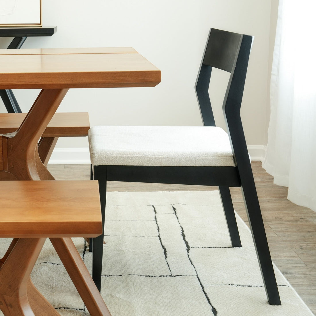 Solid Wood Upholstered Dining Chair (Set of 2)