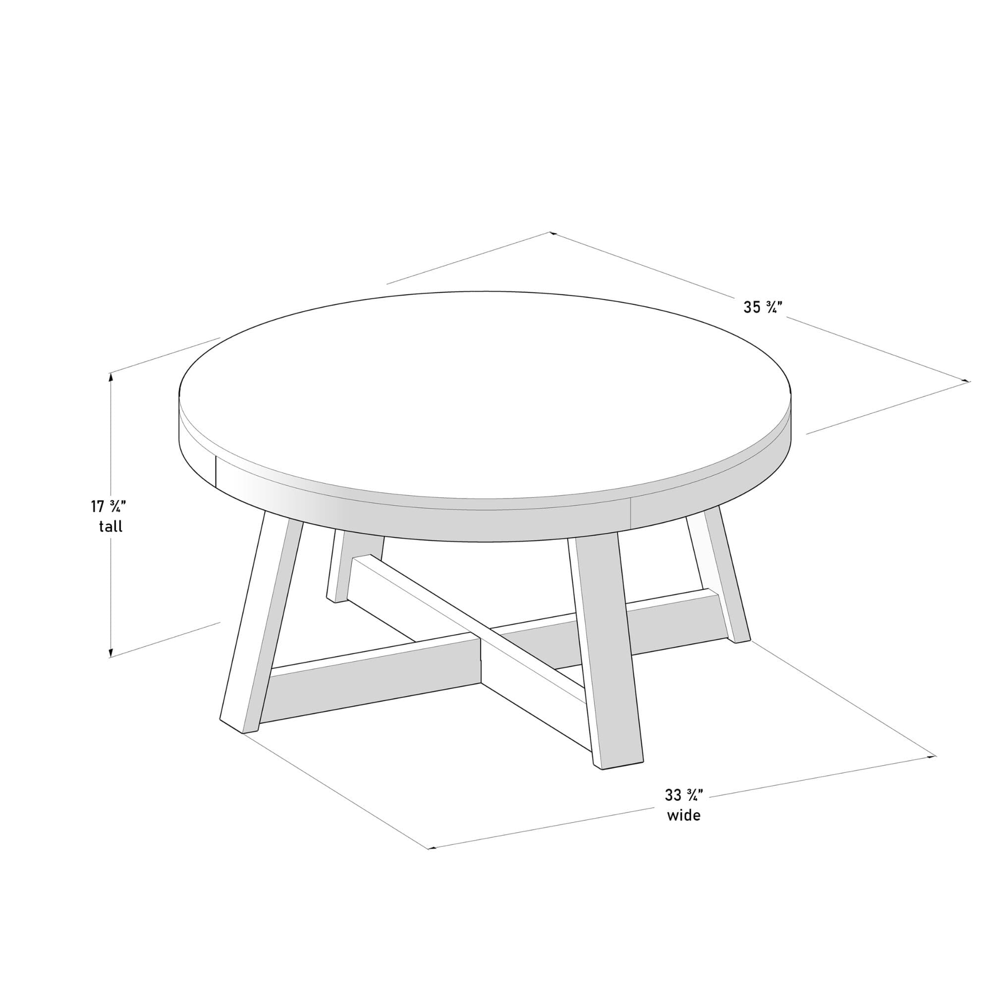 Classic Round Coffee Table - 36'